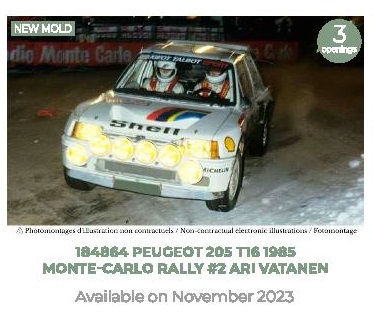 184864 - Norev Peugeot 205 T16 Monte Carlo 1985 #2 Ari Vatanen.jpg