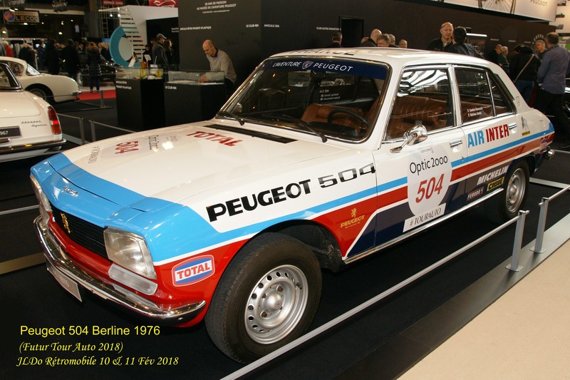 Peugeot 504 Berline 1976 (Futur Tour Auto 2018) Rétromobile 10 & 11 Fév 2018 (1).jpg